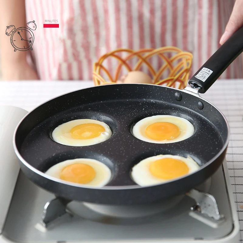YDEAPI egg pot non-stick pan household mini poached burger dumpling mold four holes small fried artifact | Дом и сад