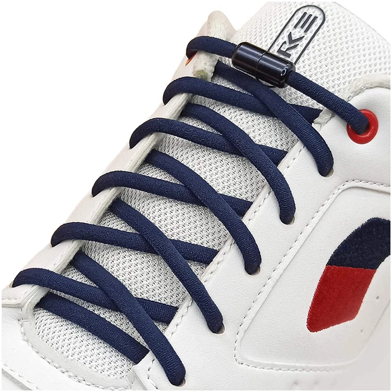 Elastic No Tie Shoelaces Semicircle Shoe Laces For Kids and Adult Metal Lock Sneakers Shoelace Boot Lazy Laces Shoe Strings