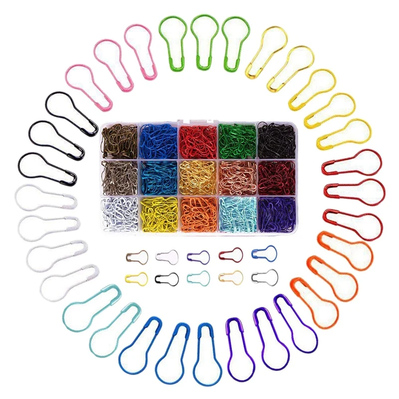 450 шт 15 цветов разные лампы Safetypins груша образные штифты Металлические Вязание