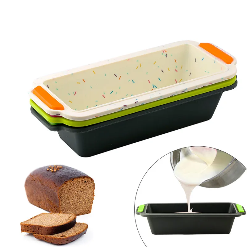 

Rectangular Silicone Bread Pan Mold Toast Bread Mold Cake Tray Long Square Cake Mould Bakeware Non-stick Baking Tools
