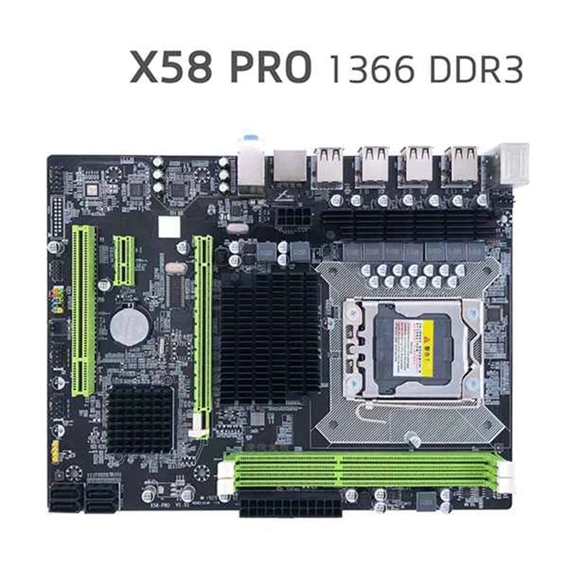Материнская плата X58 LGA 1366 Поддержка DDR3 ECC Память RAM и Xeon настольная Серверная