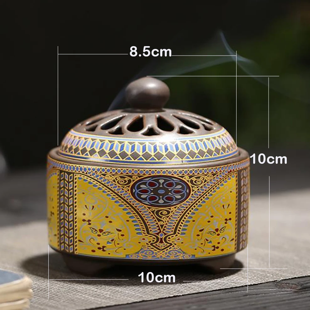 Керамическая эмалированная печь для благовоний 2/4 часа курильница античная из