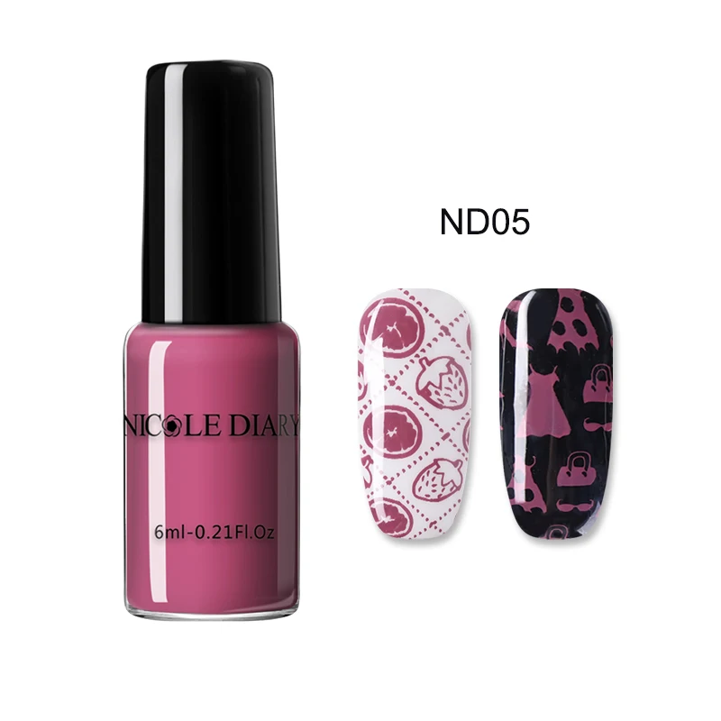 Stamping polish 05 NICOLE DIARY 5 шт. набор штамповочных лаков для ногтей штамп шаблон штамп лак черный золотой серебряный дизайн ногтей пластина Печать Набор лаков - Цвет: Stamping polish 05