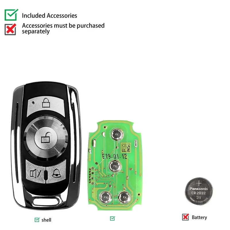 

XHORSE 10PCS UNIVERSAL 4 Buttons XKGD10EN Wire Remote Key Garage Door English Version for VVDI Key Tool