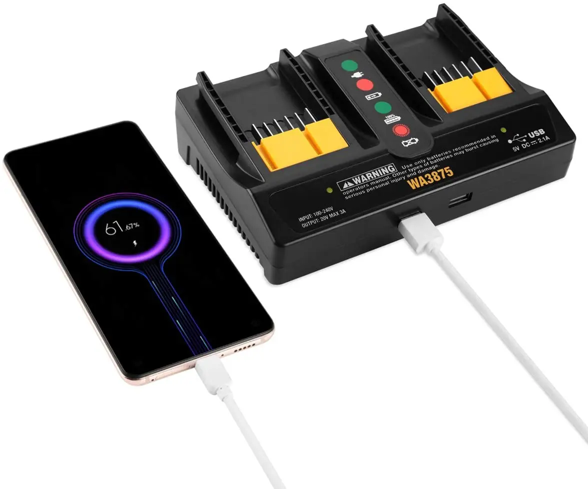 

Charger for Worx WA3875 20V 18v Li-ion battery 2.0A/3.0A charger for Worx WA3520 WA3525 WA3578 WA3575 WA3742 EU Plug