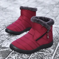 newly boots for women fluffy thick fleece lined snow boots warm ankle boots with zipper winter outdoor supply