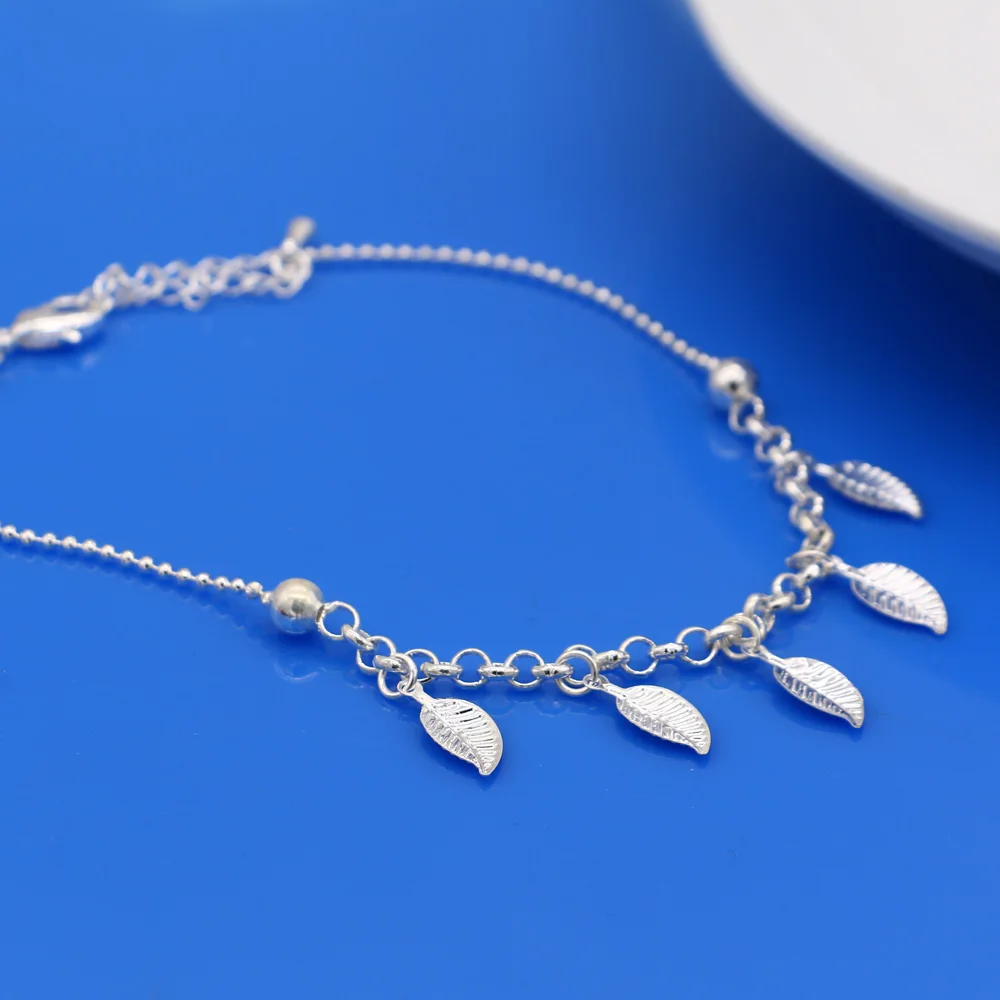 Simple Heart Female leaf Pendant Anklets Barefoot Sandals Foot Jewelry Leg New On Ankle Bracelets For Women | Украшения и