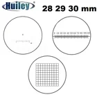 Калибровочные весы из оптического стекла, диаметр 28 мм 29 мм 30 мм, перекрестная линейка, линейка для сетки, микроскоп, оборудование для тестирования