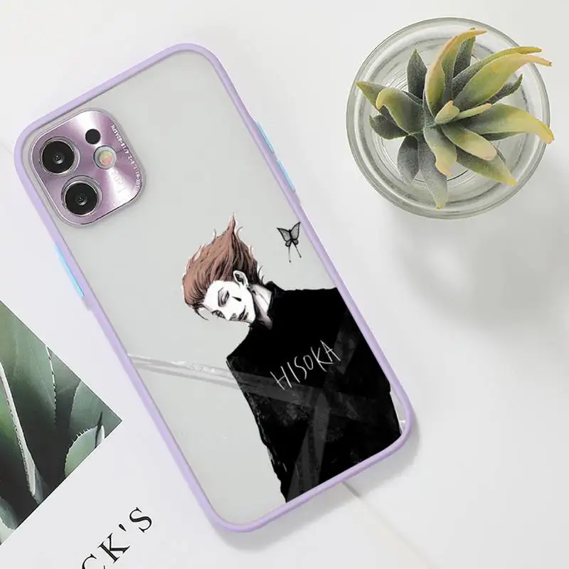 

hunter x hunter Phone Case purple matte transparent For iPhone 7 8 x xs xr 11 12 pro plus max mini Clear Funda