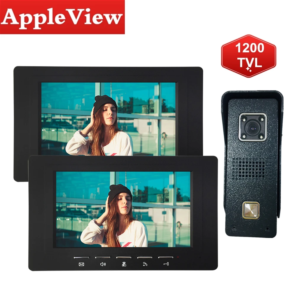 Видео дверной звонок 7 дюймов проводной видеодомофон визуальный домашний