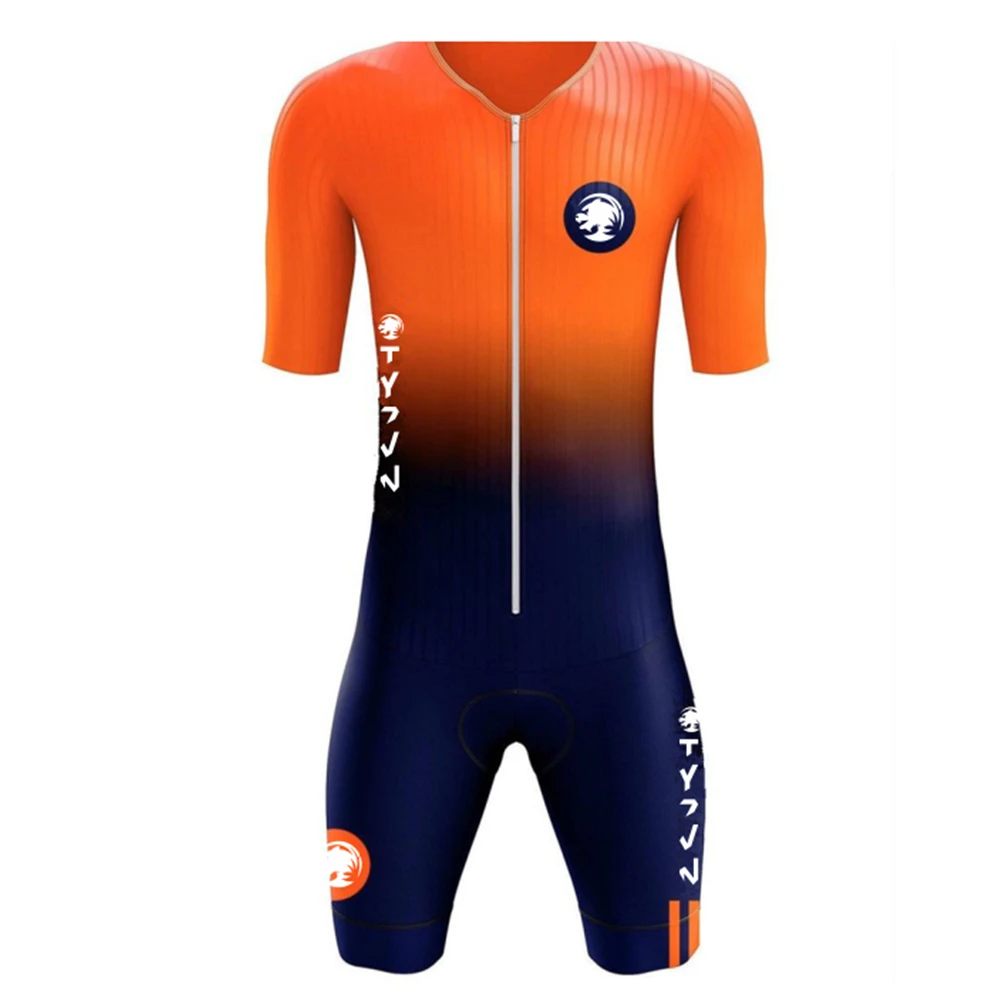 

Tyzvn Высококачественная велосипедная Джерси, мужской костюм для триатлона с короткими рукавами, костюм для триатлона, трикотажный комбинезо...