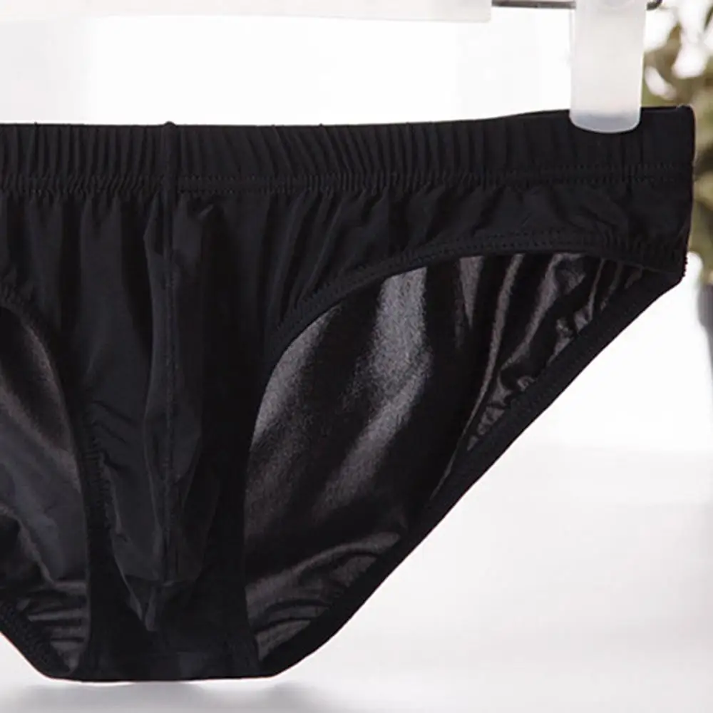 Дышащий ледяной шелк мужские трусы ультра тонкие прозрачные бесшовные с низкой