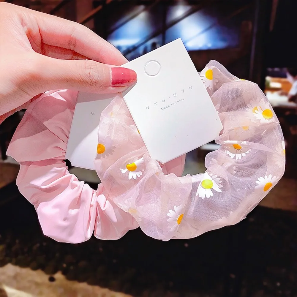 Новинка лета 2020 женские большие милые розовые резинки для волос девочек тканевая