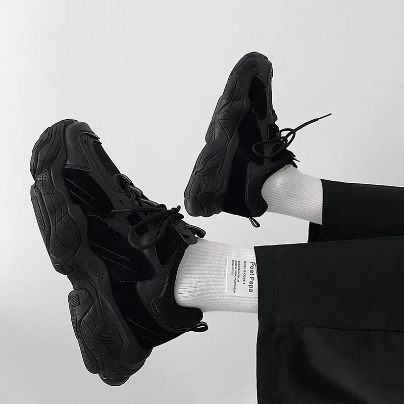 

Explosive Platform Men's Fashion Sneakers Outdoor Casual Shoes 2021 Trendy Men Rubber Shoes Favourite Direct Selling