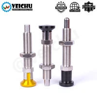 veichu blackgold aluminum knob stainless steel detent pin spring index bolts m16 long thread indexing plungers with lock nut