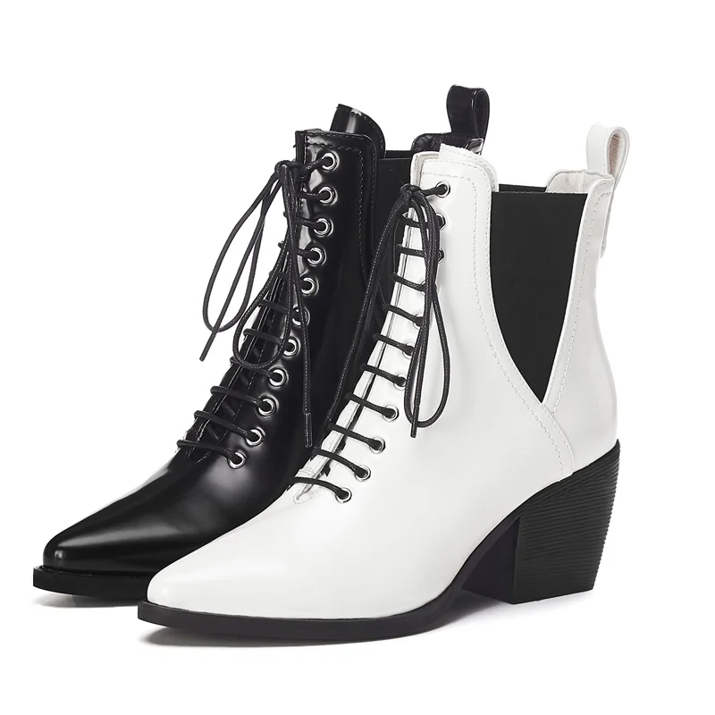 

ZVQ 2019 autumn newest fashion ankle boots outside high quality genuine leather plus size pointed toe women shoes drop shipping