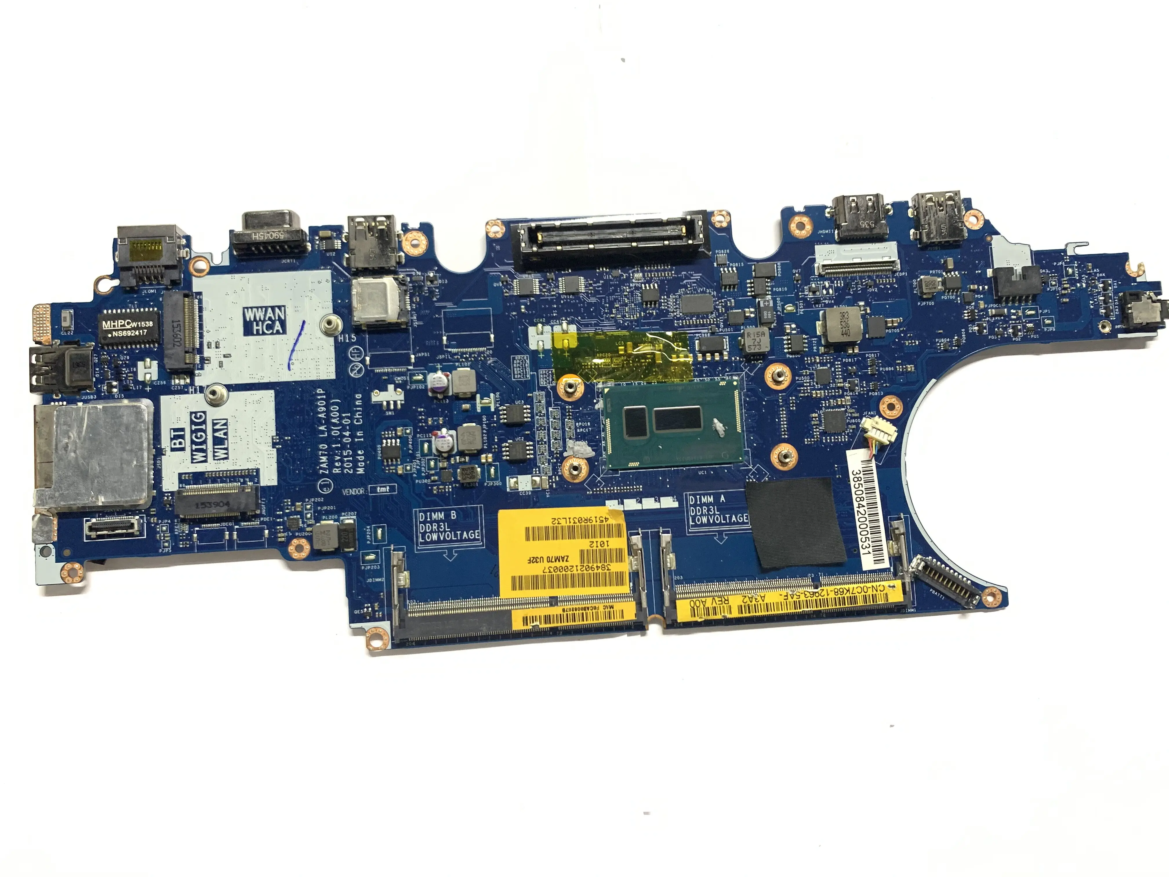 FOR Dell Latitude 5450 E5450 Laptop Motherboard ZAM70 LA-A901P CN-0C7K68 WITH SR23X I5-5300U 100% fully tested