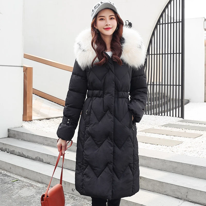 Женская куртка с капюшоном теплая длинная парка искусственным мехом 6 цветов