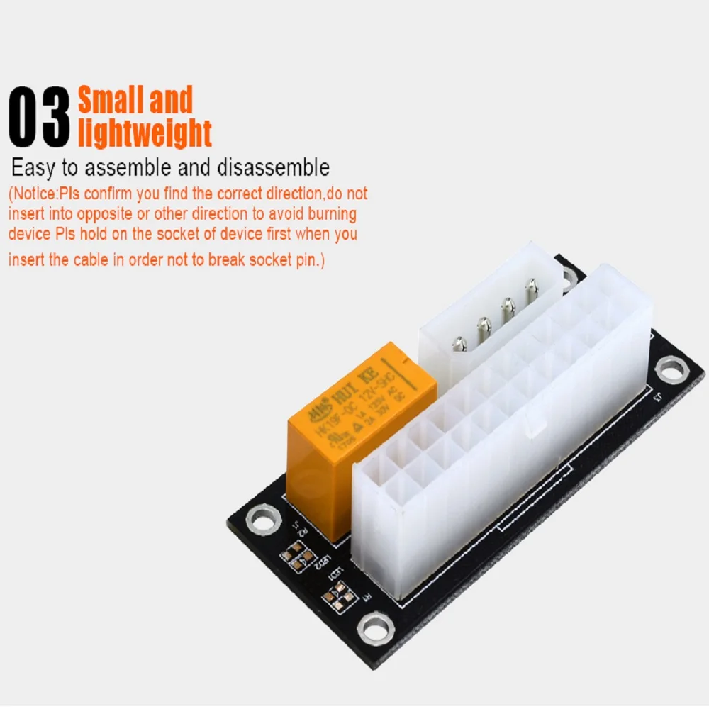TISHRIC ATX 24Pin к 4Pin адаптер питания Molex для синхронизации стартовый двойной блок