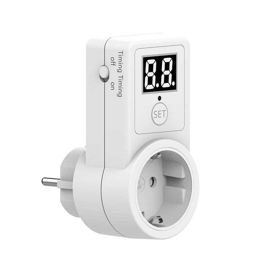 10A Digital Countdown Timer Switch Universal Socket Plug-In Time Control Phone Battery Electric Car Charge | Электроника