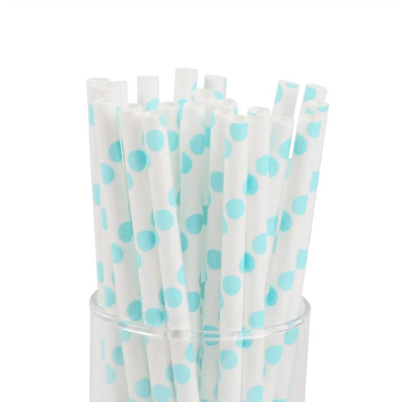 250pc/lot Polka Dots/Black Stripe/Watermelon Theme Christmas Wedding Birthday Party Pink Blue Red Green Colorful Drinking Straws | Дом и сад