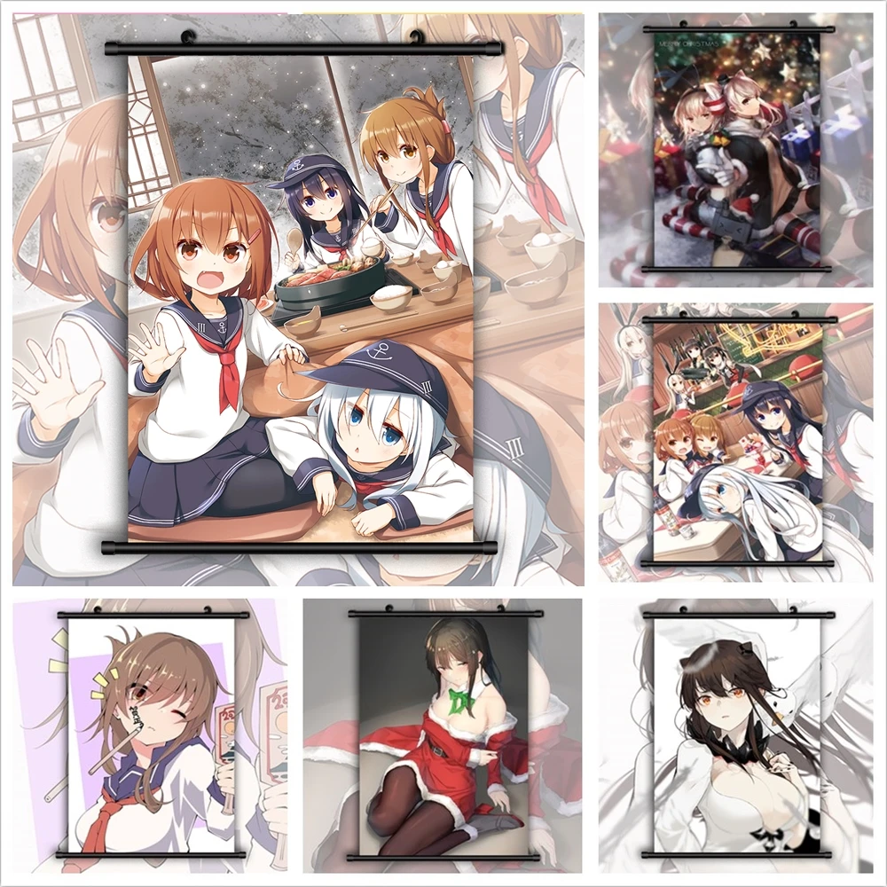 Kantai Collection Аниме Манга HD печать настенный плакат Свиток | Дом и сад