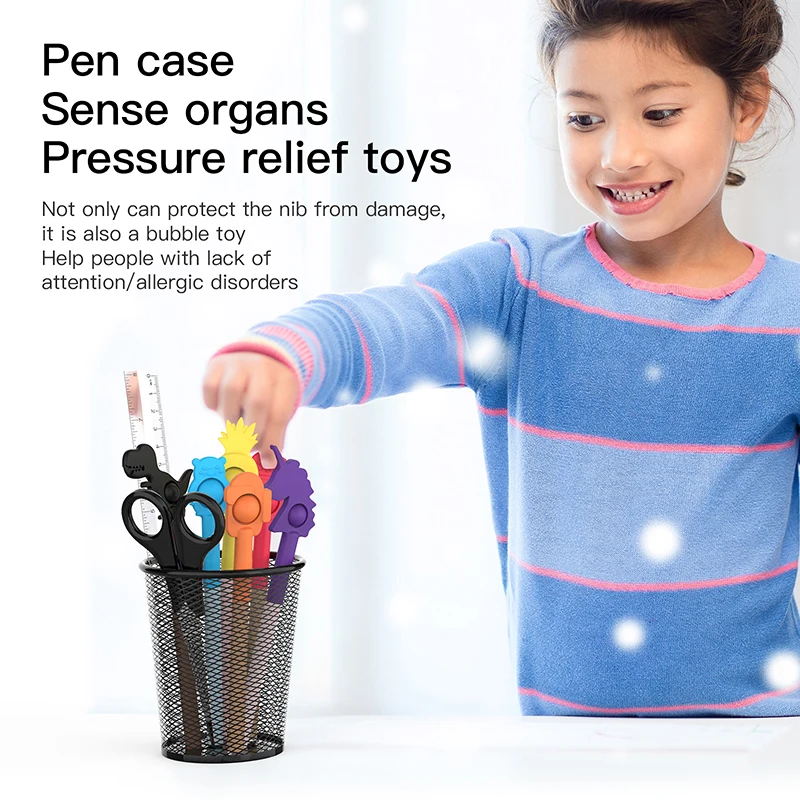 

1 шт. колпачок для ручки с грызуном, игрушка для декомпрессии, Снятие напряжения, Снятие напряжения, музыка, пальцы, пузырьки, музыка, искусст...