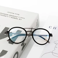 denmark brand glasses frame 9739 men women retro round screwless ultralight pure titanium optical prescription eyeglasses
