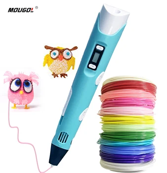 3D Printing Pen 3D Pen OLED Display With 12 Color PLA/ABS Filaments 3D Drawing Printer For Kids/Adults Creative Design Drawing