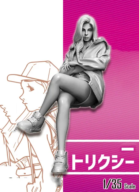 

1/35 Летняя Девушка сидит новая модельная фигурка из смолы наборы миниатюрный gk Unassembly Неокрашенный