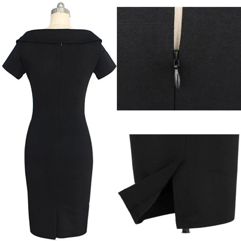 

Midi- Length Women Dress Sexy Short Sleeve Summer Casual Slim Elegant V-Neck Women Solid Dresses Bodycon Party Women Clothing