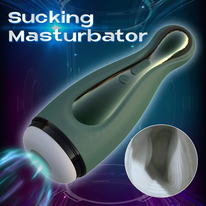 Automatic Sucking Masturbator Male Suck Masturbation Cup Sucking Vibrating Pussy Vagina Adult Oral Sex Toys for Men Blowjob Cup