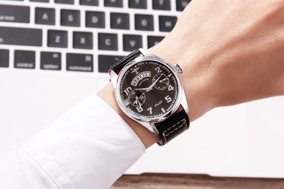 Vavavom мужские часы модные брендовые Роскошные Водонепроницаемые наручные с