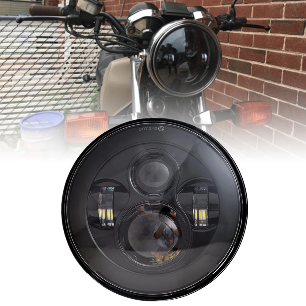 

7" Motorcycle LED Light Bulb 7inch LED Headlight For Street Glide Softail FLHX Touring Softail Cafe Racer Chopper Honda