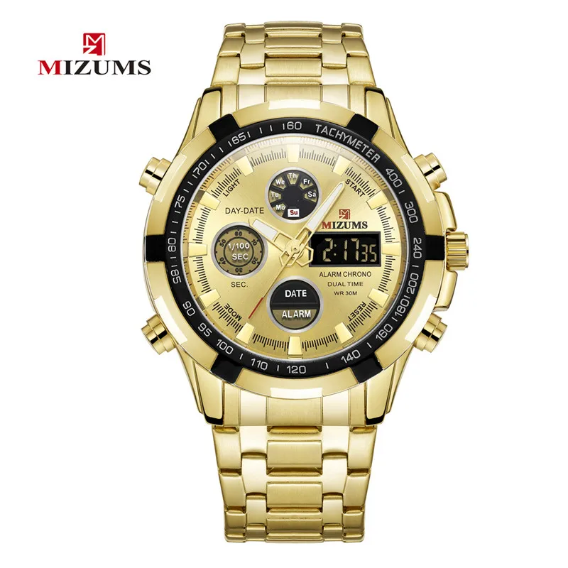 2020 новые мужские золотые часы спортивные военные водонепроницаемые из