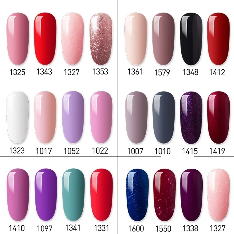 Modelones 4 шт./лот фиолетовый Цветной Гель лак для ногтей удаляющийся замачиванием