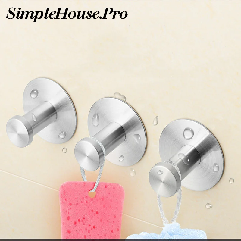 3 м наклейка клейкие крючки из нержавеющей стали настенная дверная вешалка для