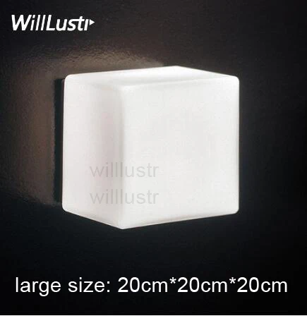 Willlustr Cubi Бра Лампа для отеля, ресторана, дверной проем, крыльцо, туалетный светильник, новинка Ufficio Stile, современный светильник - Цвет абажура: large size