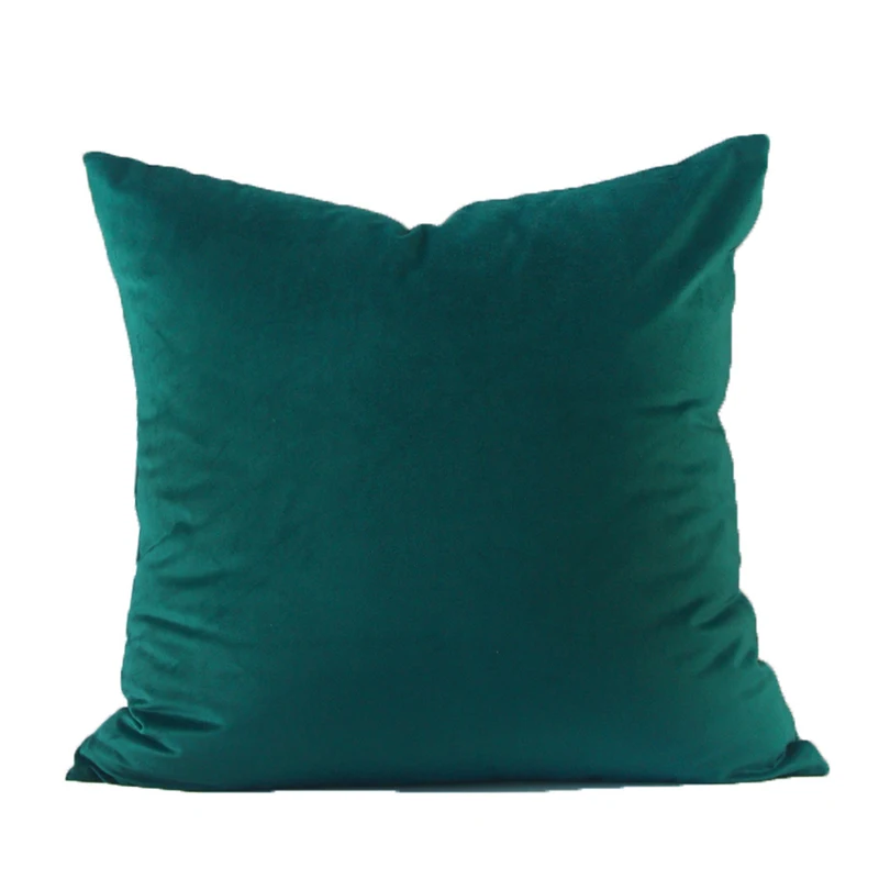 Teal Green Essie Home Зеленый Темно-Синий Янтарный Бархатный Чехол для подушки матовое бархатное покрытие для Диванный домашний декор - Цвет: Teal Green