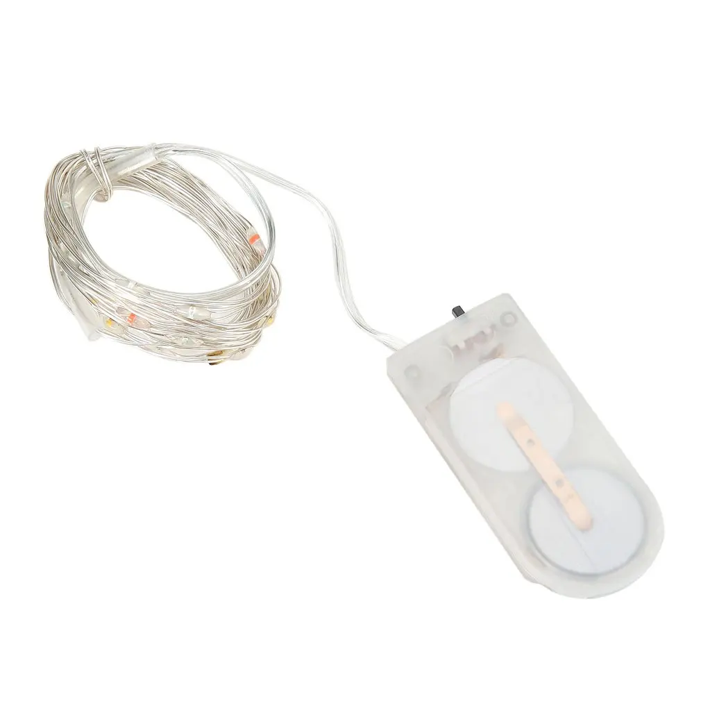 

Super Bright 2M IP66 Waterproof 20 LED Silver Wire Button Battery String Light Christmas Party Decoration Lamp Hot Sale
