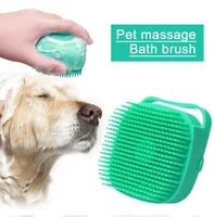 pet dog shower brush shampoo massager brush cat massage comb grooming scrubber for bathing short hair soft silicone brushes 40