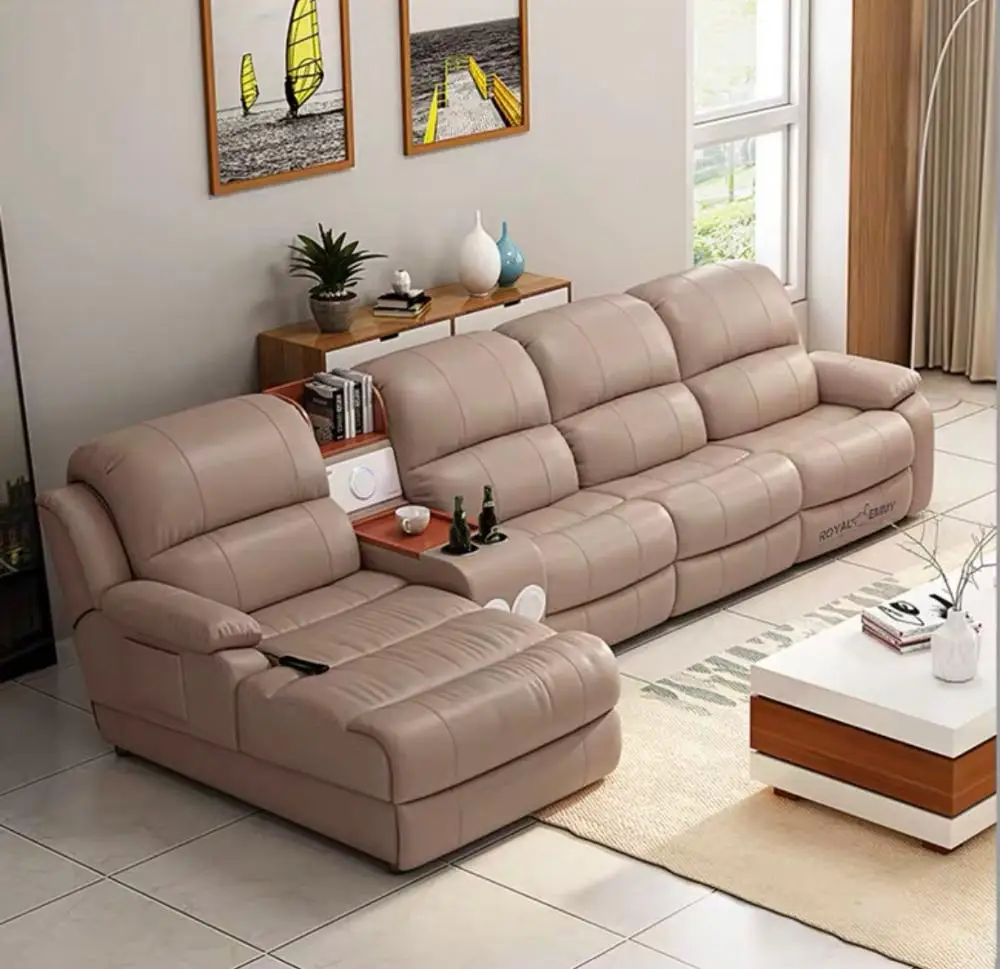 CBMMART современный американский стиль из натуральной кожи откидной диван