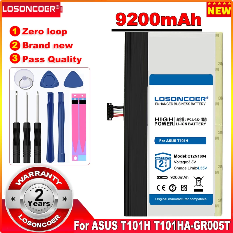LOSONCOER 0 цикла 100% новый 9200 мА/ч C12N1604 Аккумулятор для ноутбука ASUS T101H T101HA GR005T 3D B102067 0001
