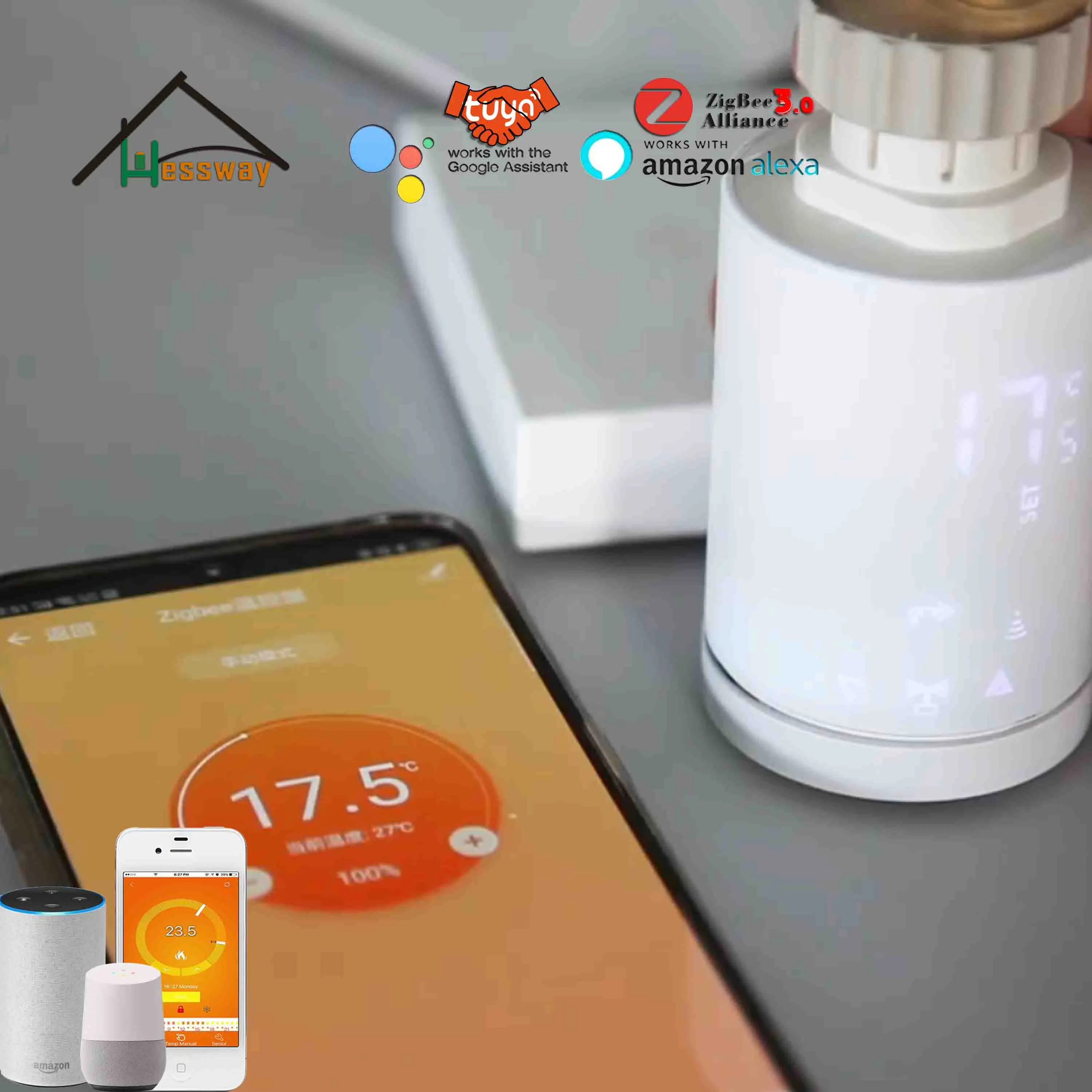 Щелочные батареи HESSWAY шлюз Wi Fi термостат радиатора zigbee для 2 4 ГГц 868 МГц 915 IEEE 802.15.4