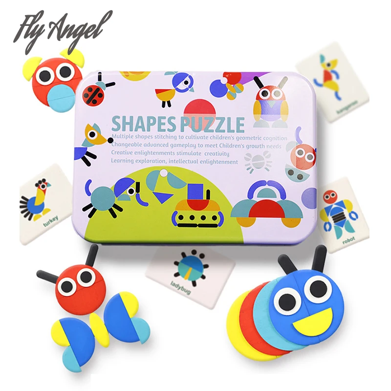 Новая игра Монтессори детские головоломки для познания игрушки деревянные
