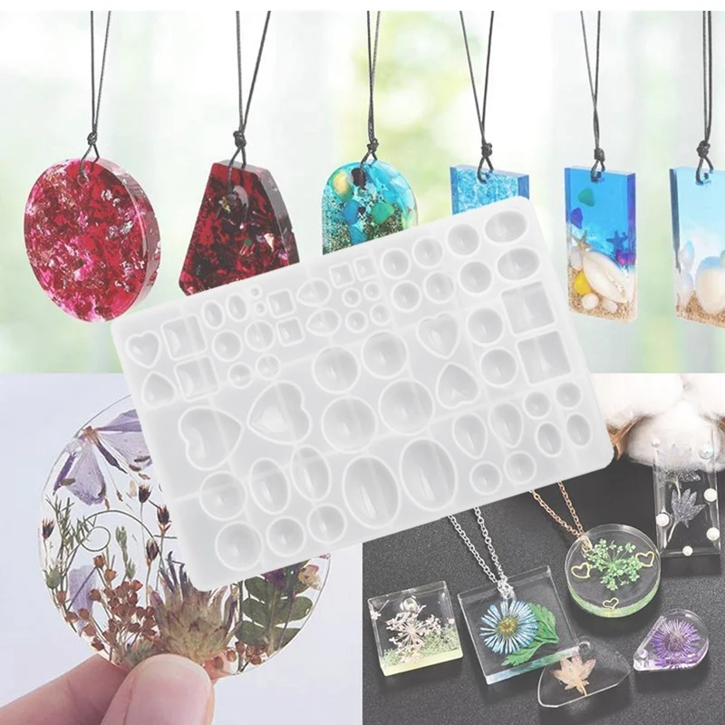 

Resin Moulds DIY Clear Silicone Combination Molds for Pendants Jewelry Making DIY Jewelry Making Tools Set