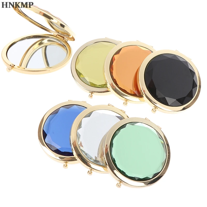 1 шт. Портативный компактный косметическое зеркало роскошная круглая с