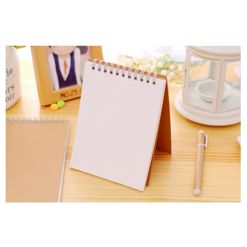 Спиральный альбом для крафт ноутбука цвета хаки рисования A5 и A6 пустые страницы 60