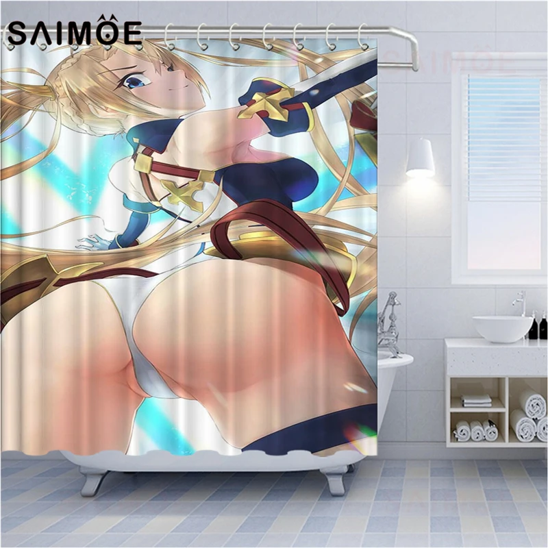 Водонепроницаемая занавеска для душа с рисунком аниме FATE The Holy Grail War | Дом и сад