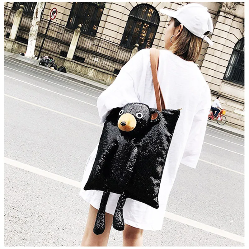 Женская сумка тоут через плечо с блестками|Сумки ручками| |